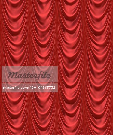 luxurious red velevet curtains such as on a stage or theatre