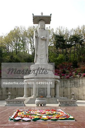 Offering at Bongeunsa temple in preparation for Buddha's birthday on May 5th, Seoul, South Korea