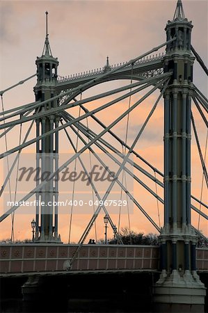 england london chelsea river thames albert bridge