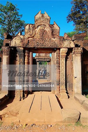 The entrance gopura of Banteay Sreiz, Cambodia