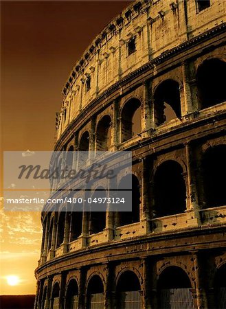 The Colosseum in Rome, Italy.