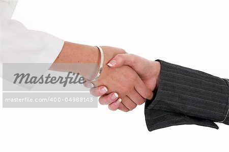 Firm female handshake