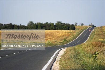 a empty road in the country