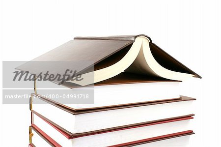 books house isolated on white in studio