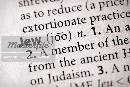 Selective focus on the word "Jew". Many more word photos in my portfolio...