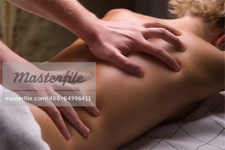 a woman getting spa treatment