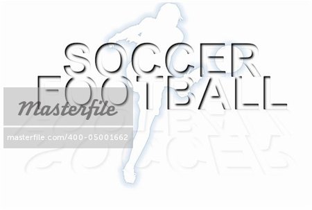 Soccer football wallpaper over white background with writing