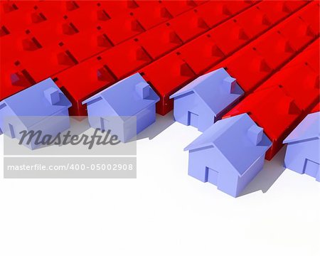 fine image 3d of model  house background