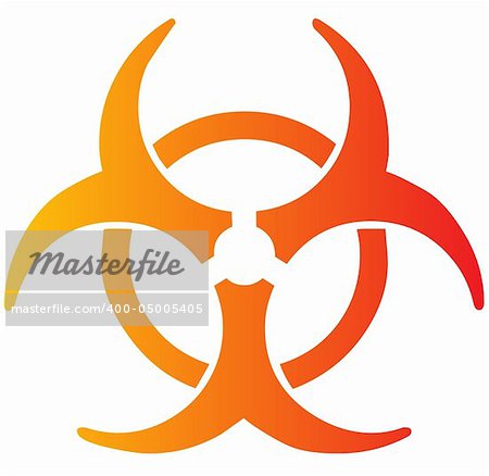 Biohazard sign, warning alert for hazardous bio materials