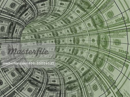 Movement of money resources - tunnel from dollars