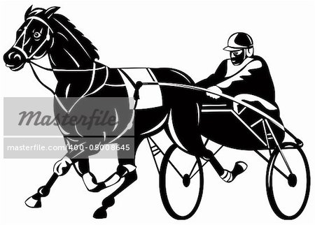Vector art on horse racing