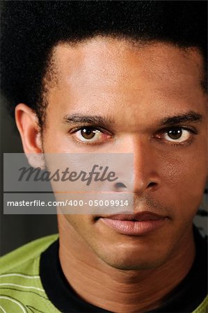 Portrait of young african american male model