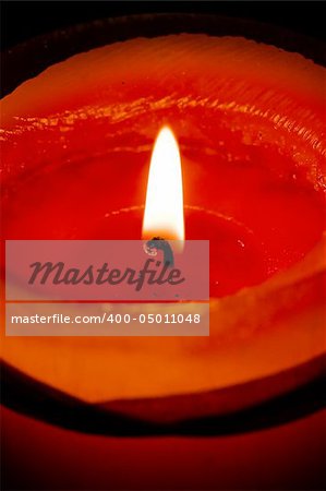 Close up of a candle flame