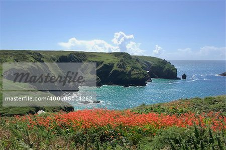 mullion cove cornish coast cornwall england uk