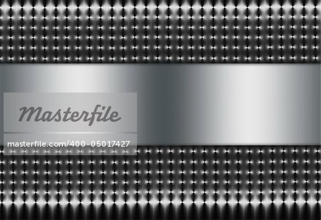 Abstract illustration of silver and black mesh on a horizontal axis with a silver gradient central section.
