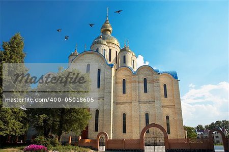 The largest in Ukraine Orthodox St. Archangel Michael's Cathedral situated in Cherkassy city.