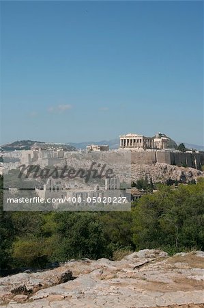 acropolis the parthenon herodion theatre and erechthion view of famus landmarks of athens greece