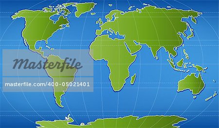 illustration of world map with latitudinal and longitudinal lines