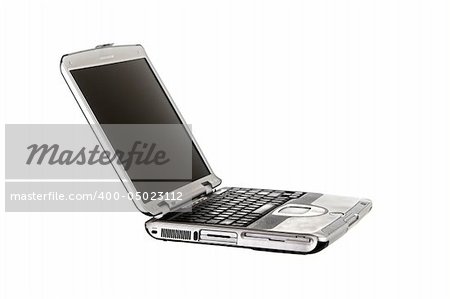 Open Laptop isolated on a white background