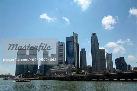 modern architecture and landmarks of singapore city state