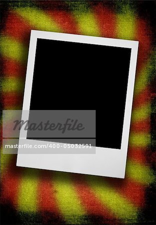 photo frame against dirty rough grunge background