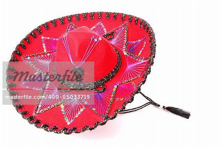 Fancy Red Mexican Mariachi Hat