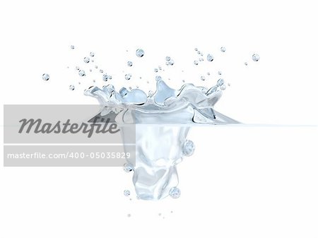 3d rendered illustration of a water splash