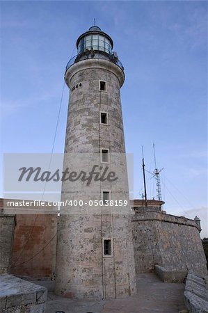 A view of el Morro lighthouse in Havana bay