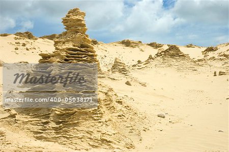 Wind blown sand structure in Giant Dune New Zealand