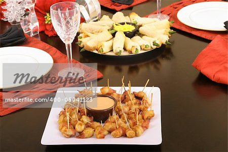appetizers on a table