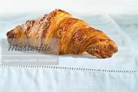 croissant on white