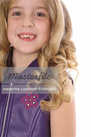 little blonde curls headshot