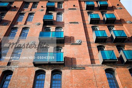 New and old architecture, Hamburg Harbour in Germany