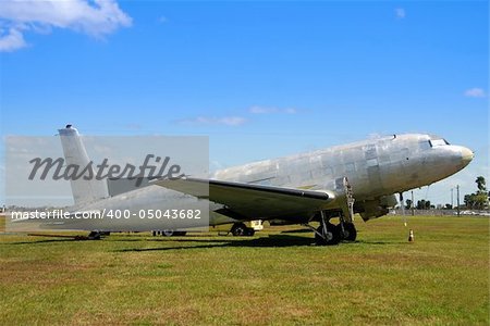 Old warbird in the grass