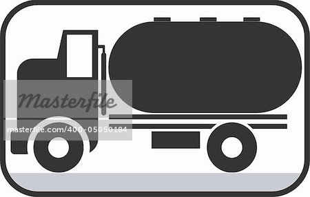 Illustration of a symbol of truck carrying fuel