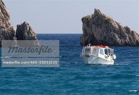 Fishing boat in Parga northern Greece