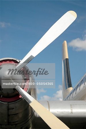 vintage airplane propeller engine