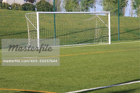 View of a football empty goal