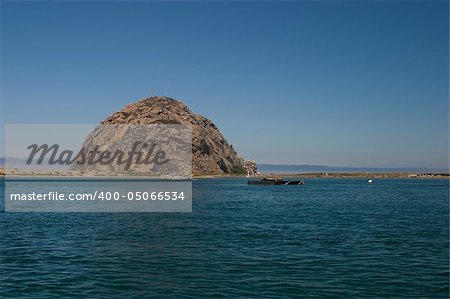 Big rock formation in Morro Bay, California