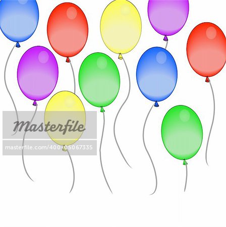 colorful balloons floating by in the air