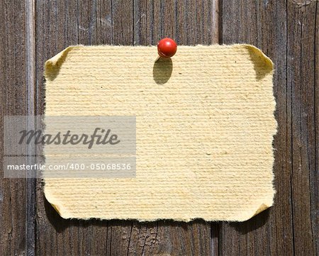 Grunge Paper On Wooden Background. Ready For Your Message.