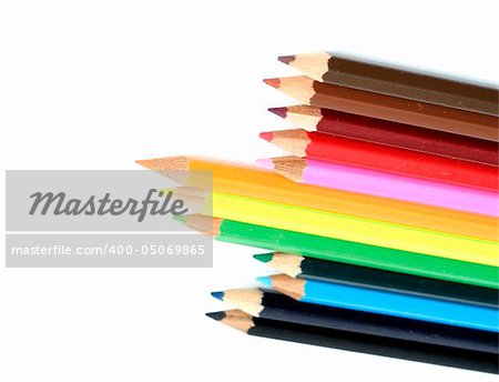 Close-up picture of color pencils.