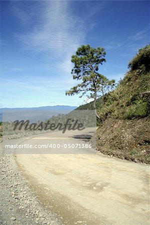 halsema mountain highway running between baguio and bontoc in the central cordillera, the philippines