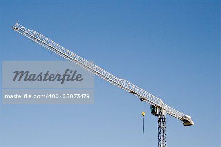 Silhouette of the building crane