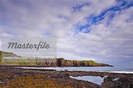 Coastal views around Dunnottar Castle near Stonehaven, Scotland