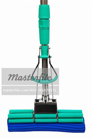 modern mop for washing floors on a white background