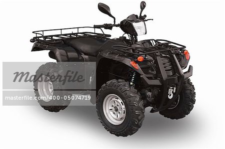 Military All Terrain Vehicle isolated on white background
