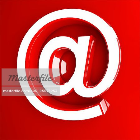 fine image of red email symbol background