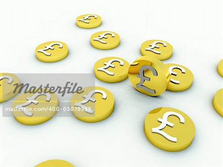 A image showing a load of coins that represent British pounds.