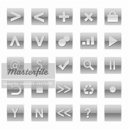 Simple Web Software Internet Buttons in Pastel Tones